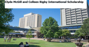 Clyde McGill and Colleen Rigby International Scholarship 2020/21
