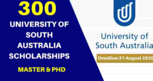 Fully Funded University of South Australia Scholarships 2021