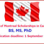 University of Montreal Scholarships in Canada 2021