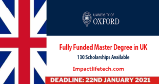 Fully Funded University of Oxford Clarendon Scholarships
