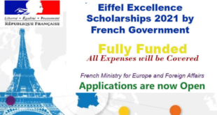 International Students Eiffel Excellence Scholarship 2021