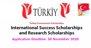 Turkish Government Success Scholarship 2021/2022
