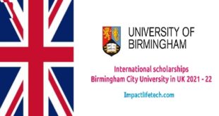 University of Birmingham Scholarships in UK 2021