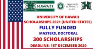 University of Hawaii Scholarships in United States 2021