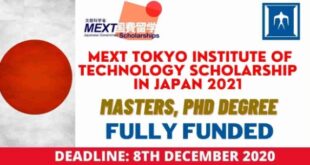 MEXT Tokyo Institute of Technology Scholarships in Japan