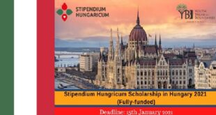 Stipendium Hungricum Scholarship in Hungary 2021
