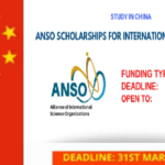 Fully Funded ANSO Scholarship in China 2021
