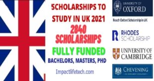 Fully Funded 2,840 Scholarships to Study in UK 2021