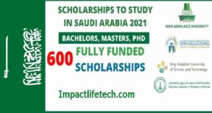 Fully Funded 600 Scholarships in Saudi Arabia 2021