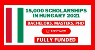 Fully Funded 15,000 Scholarships in Hungary 2021