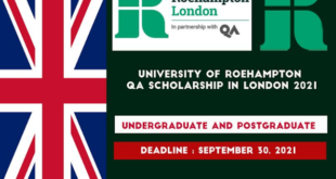 Fully Funded University of Roehampton Scholarship in London
