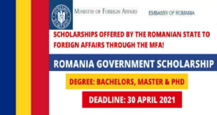 Fully Funded Romania Government Scholarship 2021