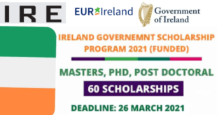 Ireland Government Scholarship 2021 (Fully Funded)