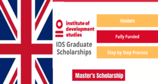 IDS Graduate Scholarship Program at the University of Sussex UK
