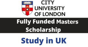 City University of London Scholarship in UK 2022