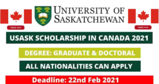 University of Saskatchewan Canada Scholarship