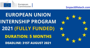 European Union Internship Program | Fully Funded