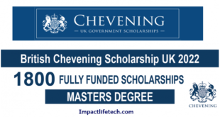 British Chevening Scholarship in UK