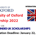 Study in UK | University of Oxford Scholarship 2022