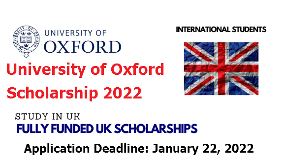 Study in UK | University of Oxford Scholarship 2022