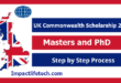 UK Government Commonwealth Scholarship 2022