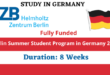Funded Berlin Summer Student Program in Germany 2022