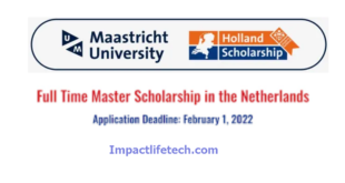 Maastricht University High Potential Scholarship 2022